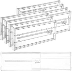 8 Pack 6" Tall Upgrade Drawer Dividers for Big and Deep Drawer, 12.8"-22.3" Adjustable Expandable Dresser Drawer Organizer