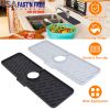 Silicone Faucet Mat Kitchen Sink Splash Guard Drain Mat Drying Pad Kitchen Mat Bathroom Drip Catcher